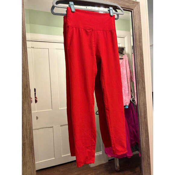 Wilo the label women’s size medium M red full length leggings retail $106 - Picture 1 of 5